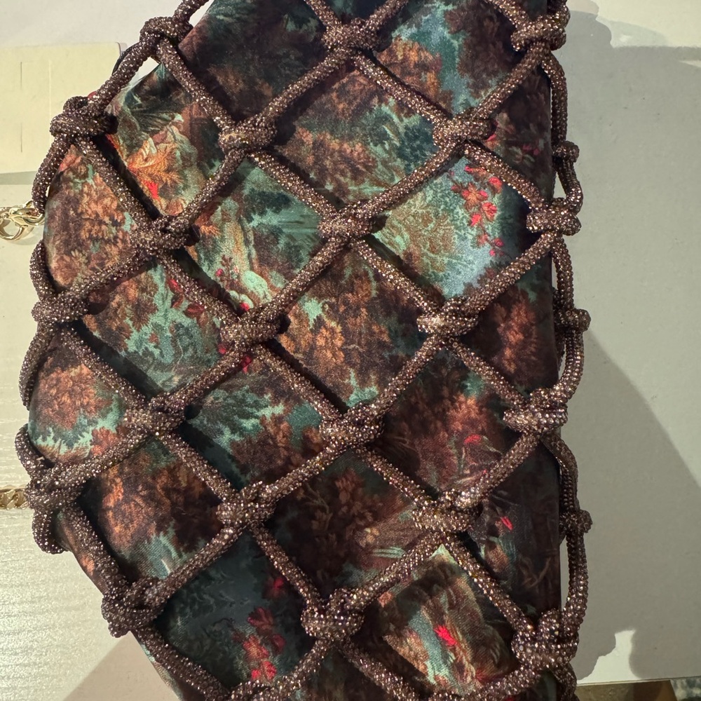 Ted Baker Artistic Brown and Green Clutch